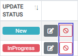 A view of the cancel button for a pending license.