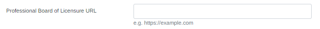 A view of a blank professional board url select option.