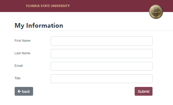A view of the My Information edit page.
